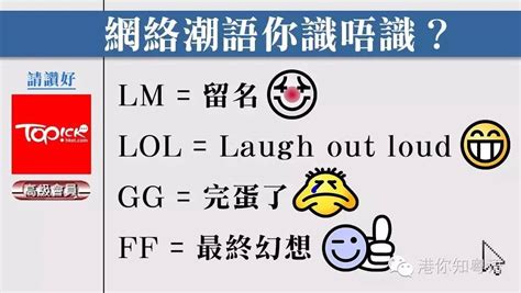 ff 意思|網絡潮語大檢閱 GG、FF 甚麼意思？